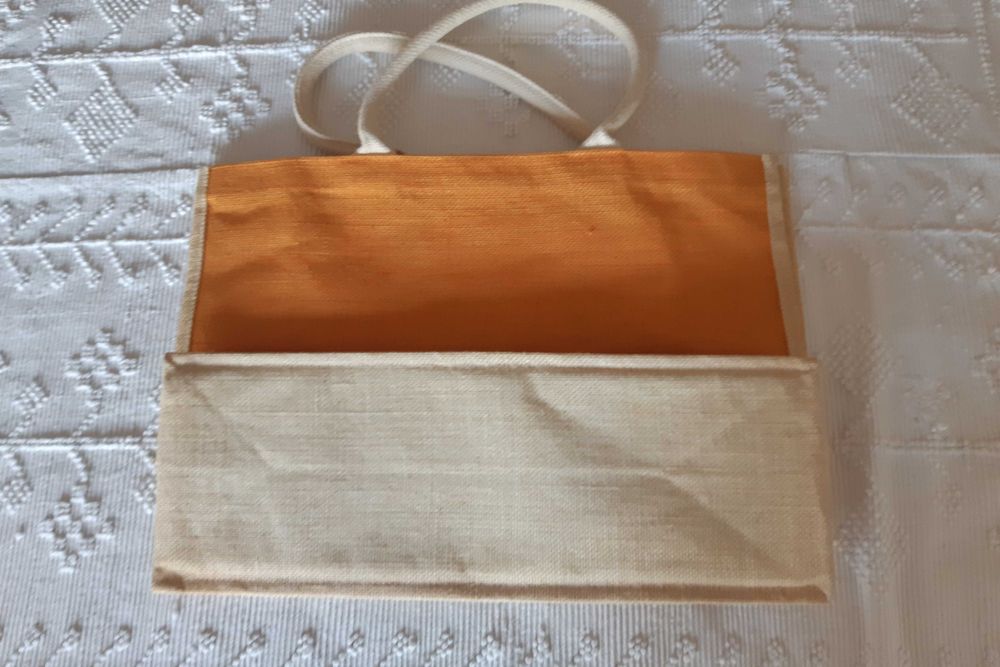 Saco em Estopa Laranja e Beije