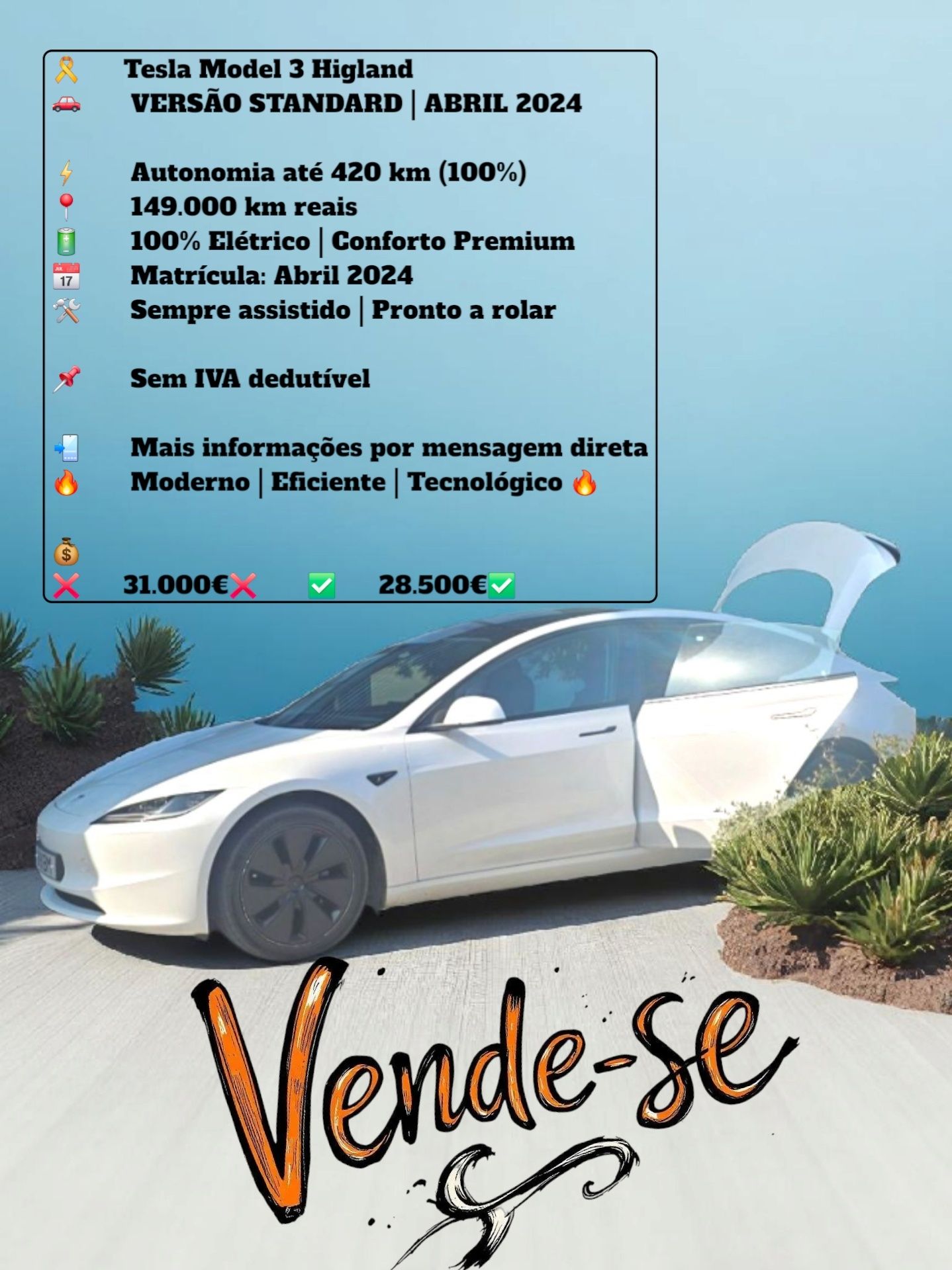 Tesla Model 3 Highland 28.500€