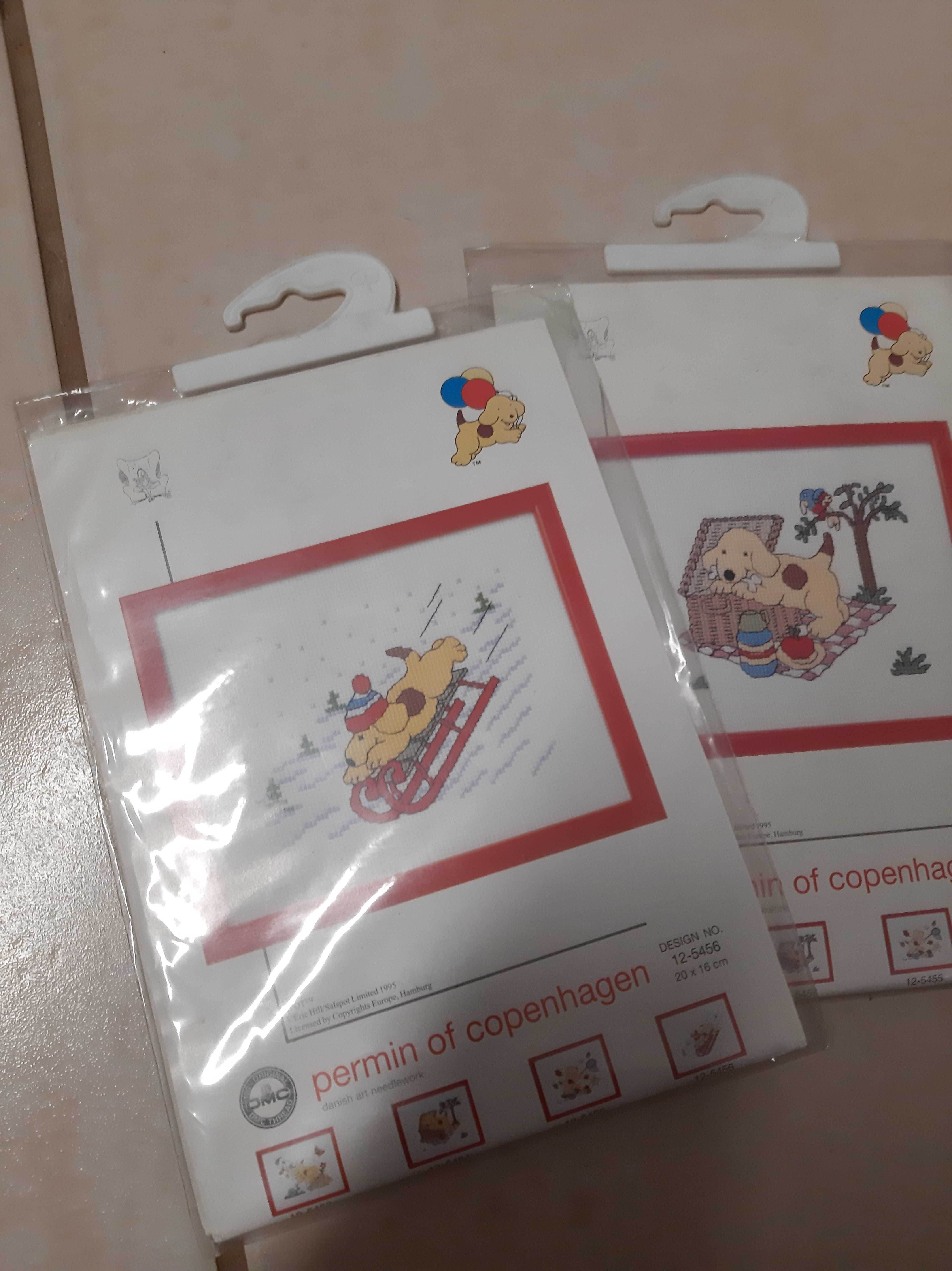 LOTE kits para ponto cruz (com tecido, linhas e esquema)