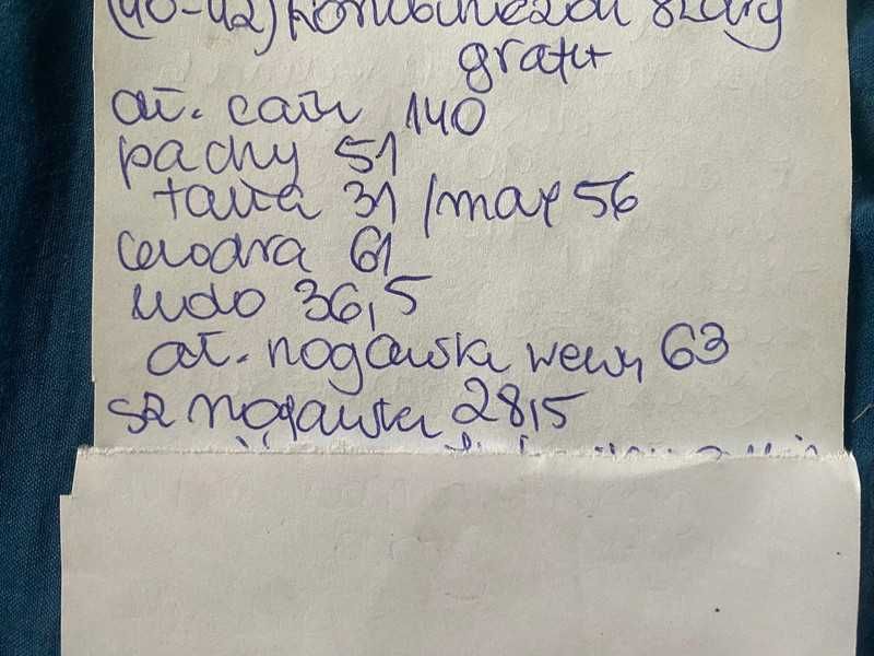 42 40 kombinezon dlugi grafit szary xxl +size dzwony szerokie nogawki