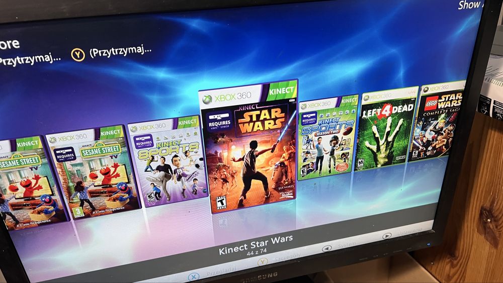 Sprzedam Xbox 360 slim RGH3, 2 x pad, kinect, gry