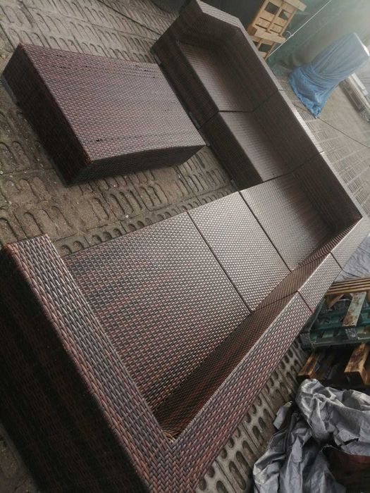 narożnik ogrodowy stół ława fotel meble na ogród ogrodowe XL poduszki