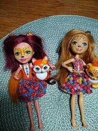 Куклы Enchantimals- гепард и лиса с питомцами, б-у