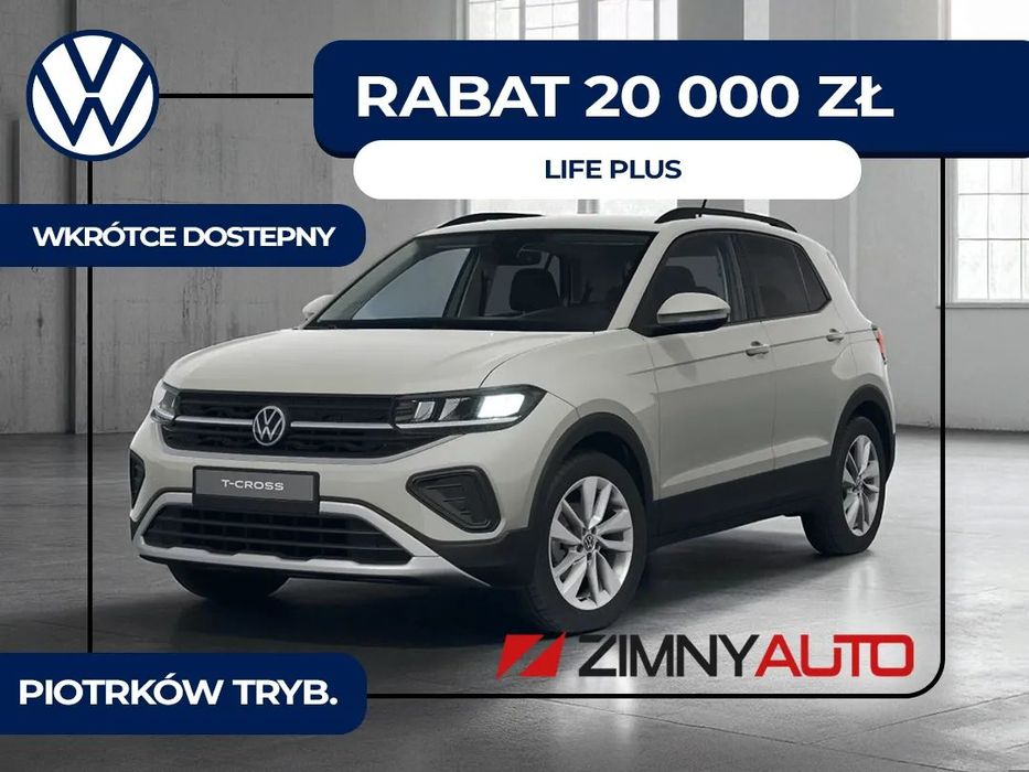 Volkswagen T-Cross Life Plus 1,0 116 KM / 2025/ Rabat 20 000 /Czujniki/Zapas/App Connect