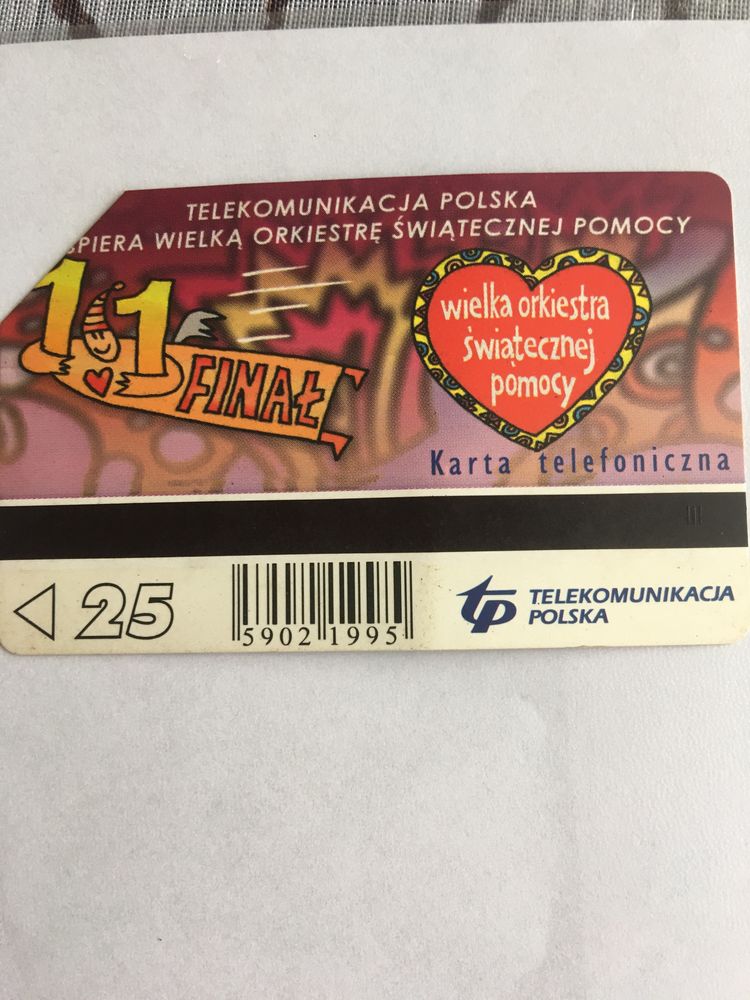 Karta telefoniczna Orkiestra świątecznej pomocy.