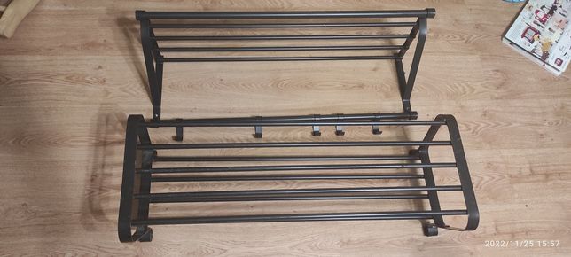 Ikea portis zestaw półka na buty plus wieszak metalowy
