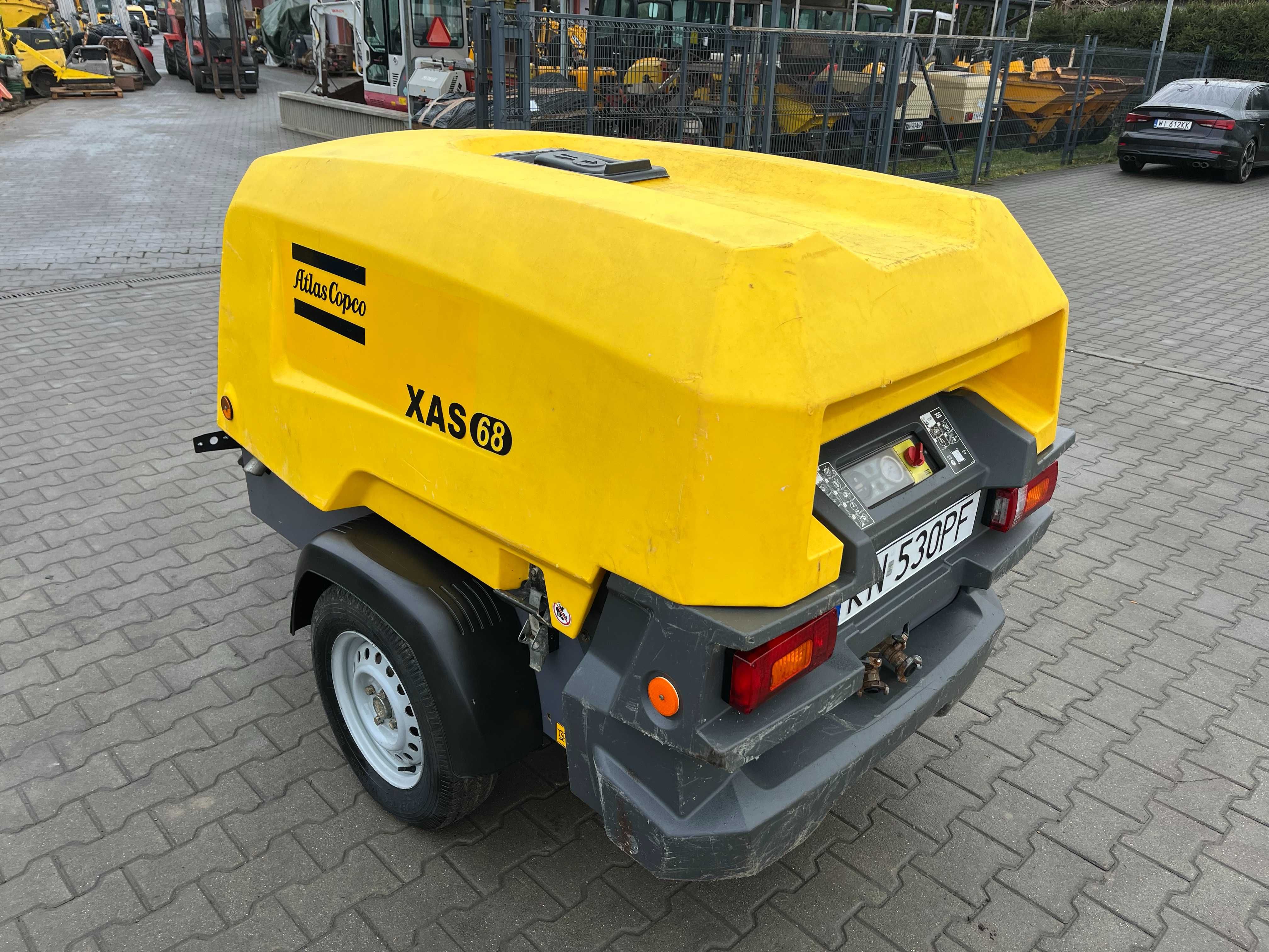 Kompresor przewoźny sprężarka Atlas Copco XAS68, 2018r, zarejstrowany