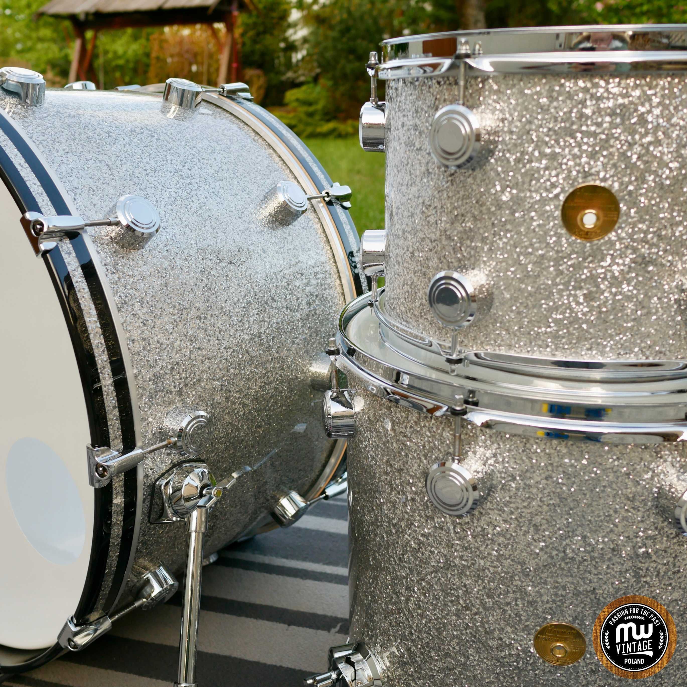 Perkusja Hayman Vibrasonic 24", 13", 16" Silver Sparkle Vintage ‼️