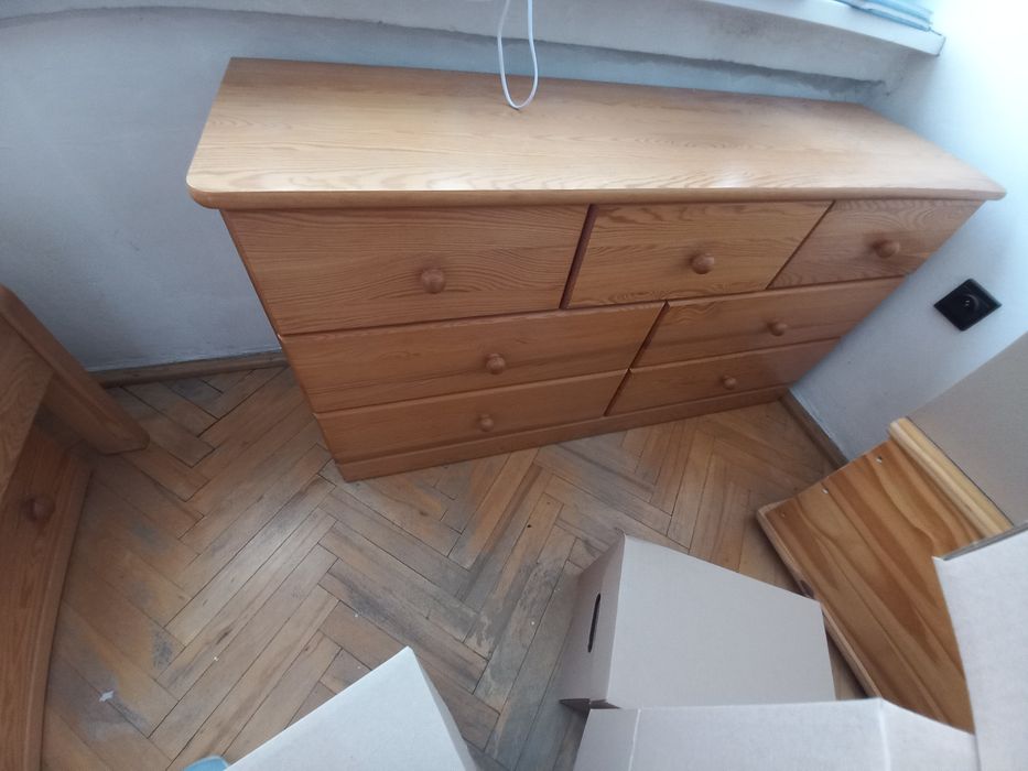 Komoda sosnowa długa