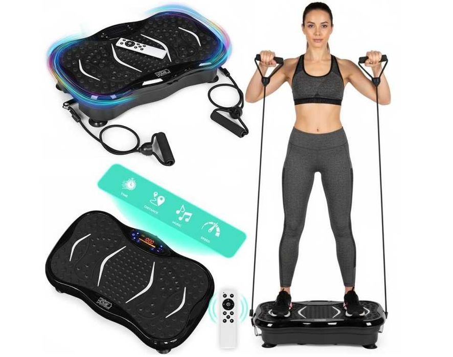 PLATFORMA WIBRACYJNA antycelulitowa masażer z ekspanderami + pilot