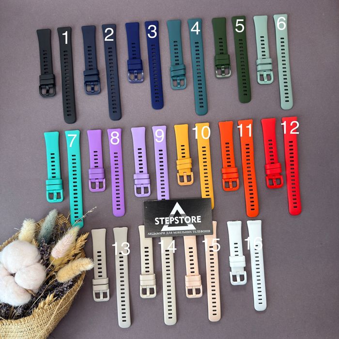 Ремешок силиконовый для Huawei band 10 на классической застежке