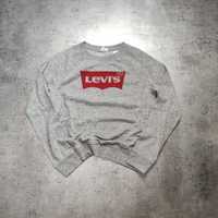 DAMSKA Bluza Klasyczna Szara LEVIS Levi's Levis Duże Logo Klasyczna