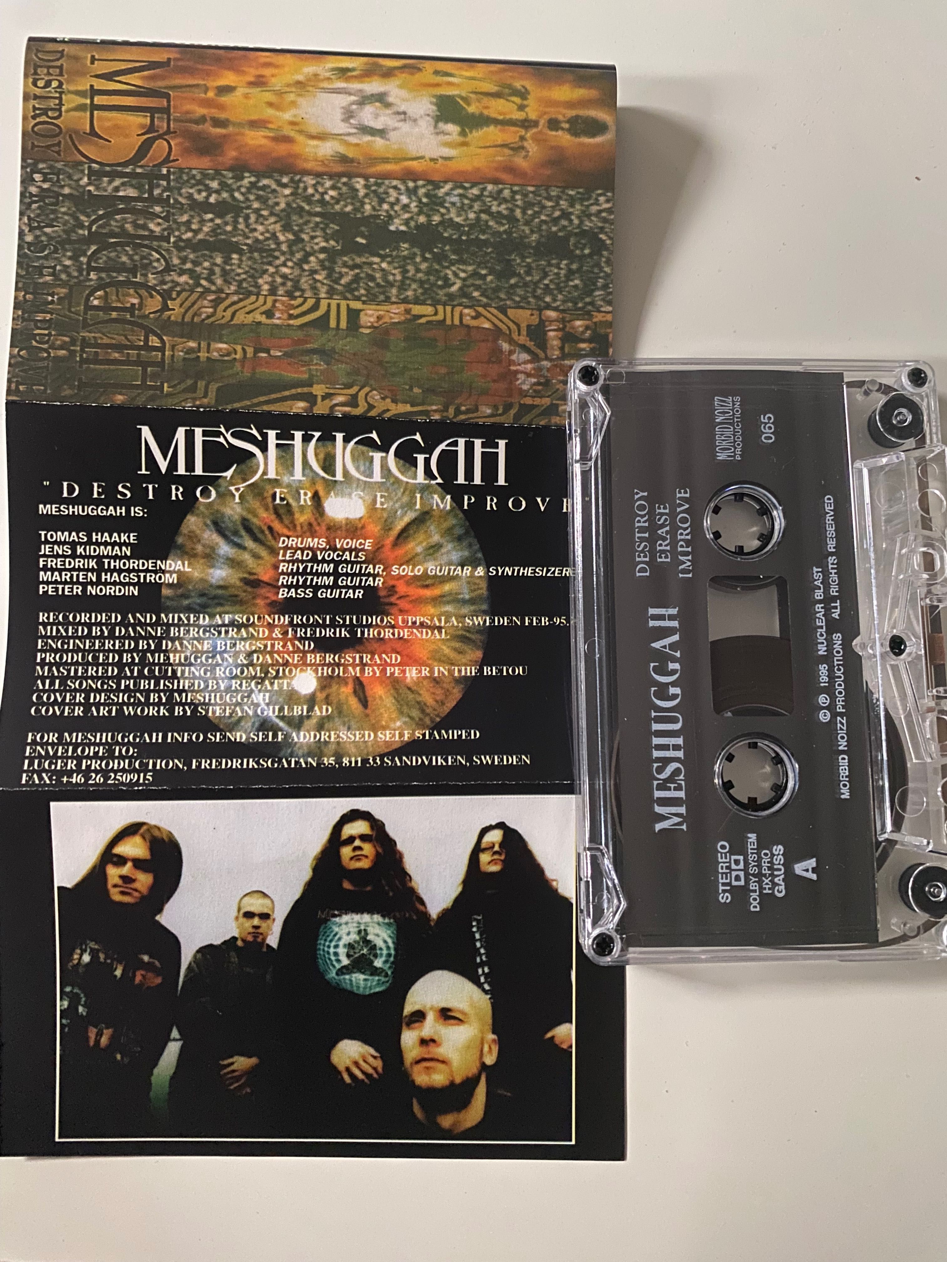 MESHUGGAH Destroy Erase Improve kaseta 1995