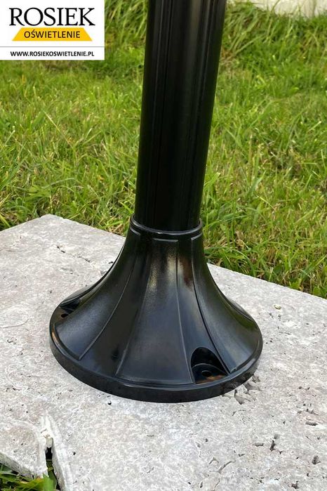 Lampa ogrodowa parkowa Kula BIAŁA 40cm - 214cm | OSTATNIE SZTUKI