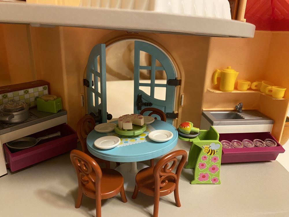 Chale Playmobil com caixa Family Fun casa moradia ferias 9420