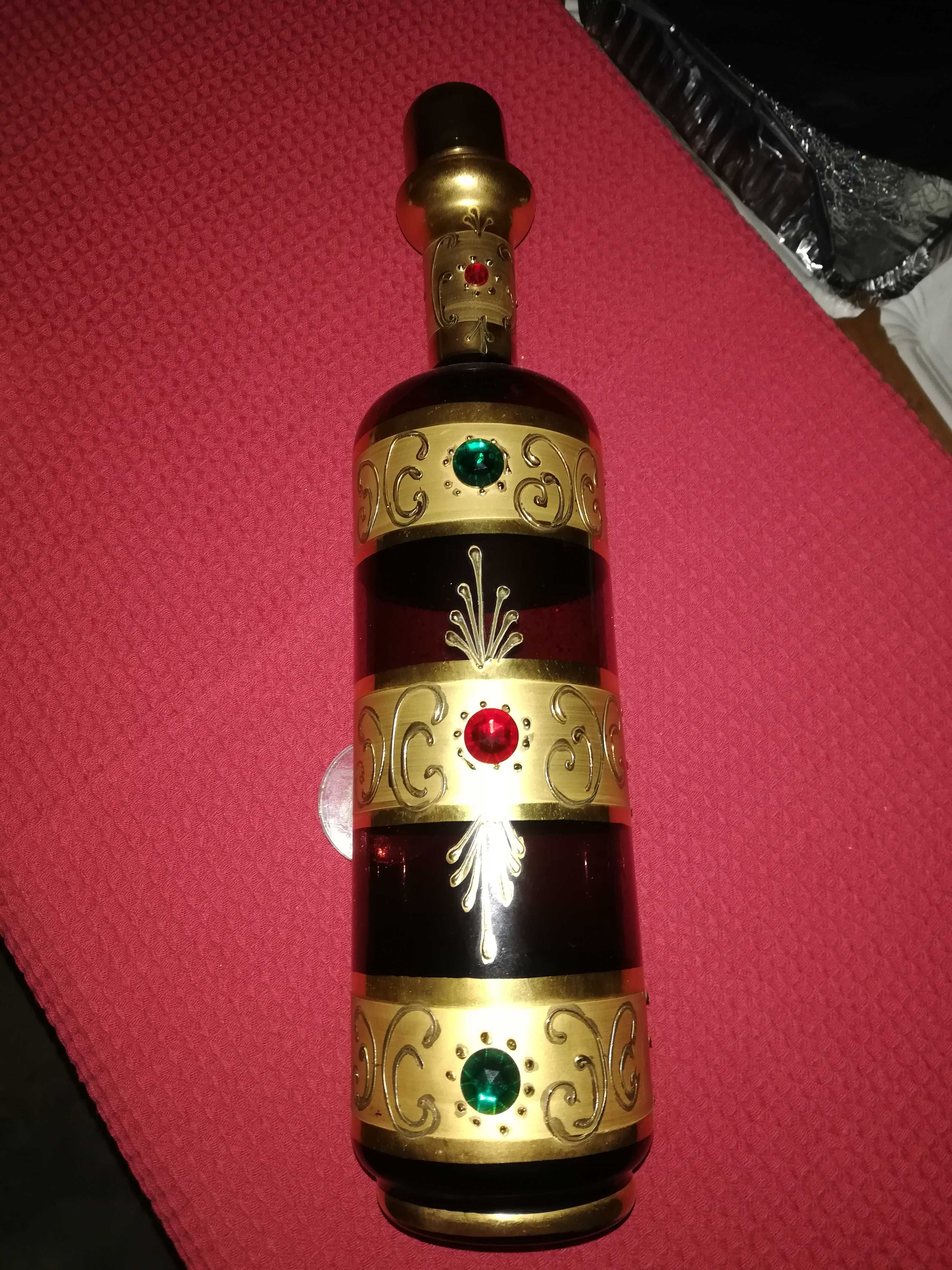 Conjunto licor Murano ouro anos 70