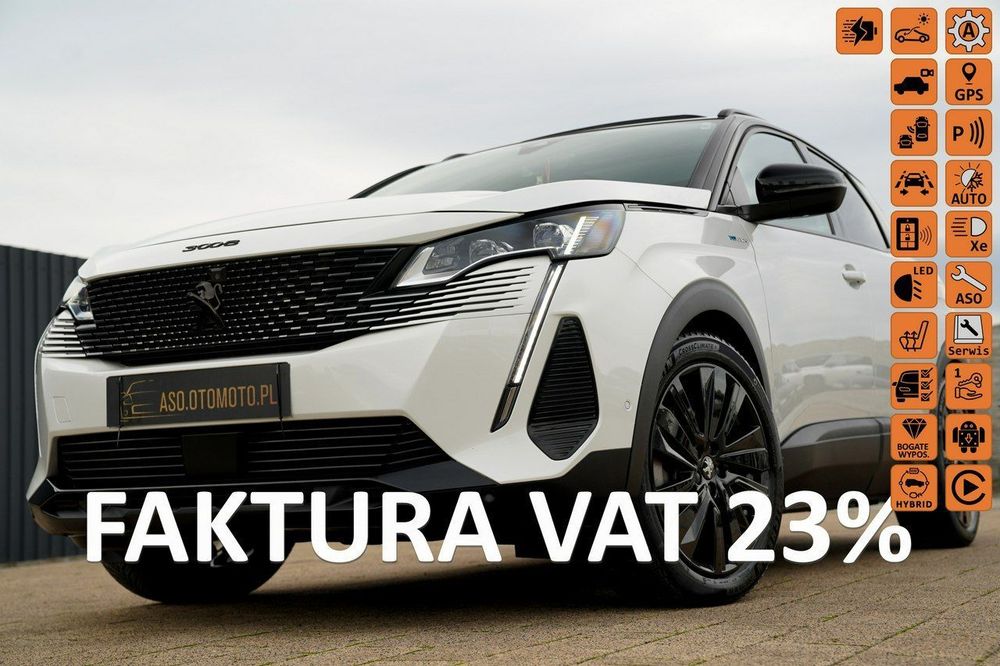 Peugeot 3008 GT ful led skóra masaze ACC kamery EL.KLAPA nawi blis sam parkuje 4x4