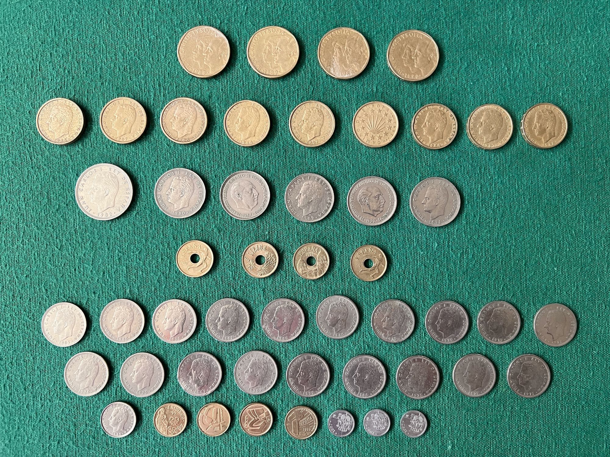 Coleção de moedas espanholas - Pesetas