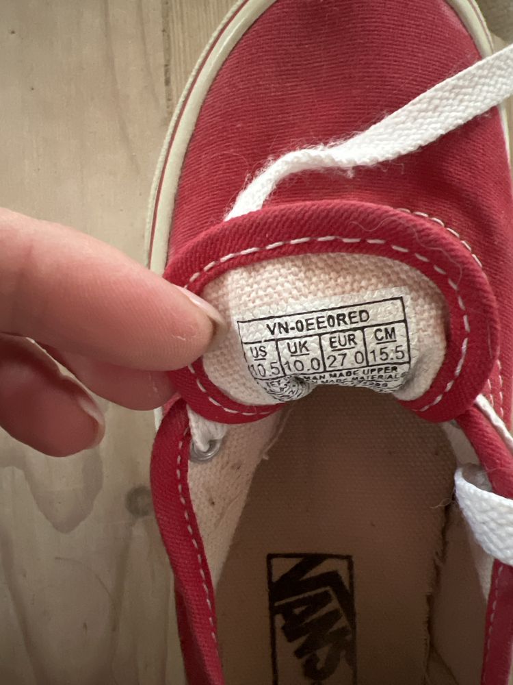 Trampki Vans rozmiar 27
