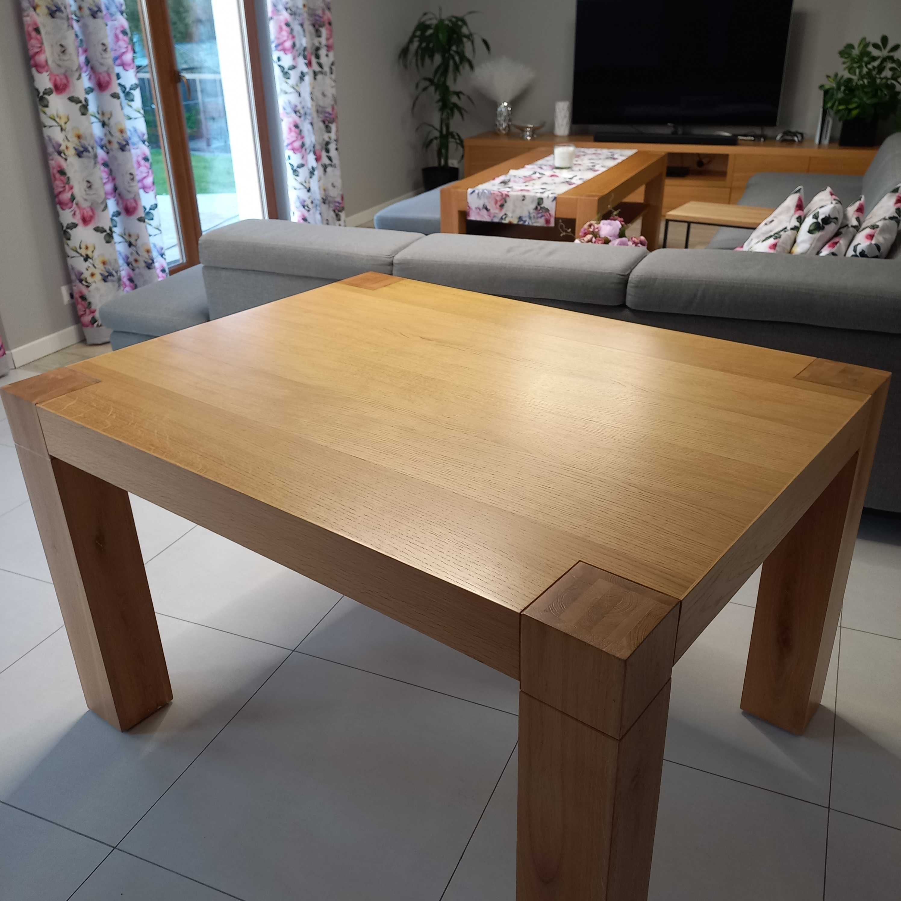 Stół dębowy 130×100 nogi od stołu można rozmontowywać