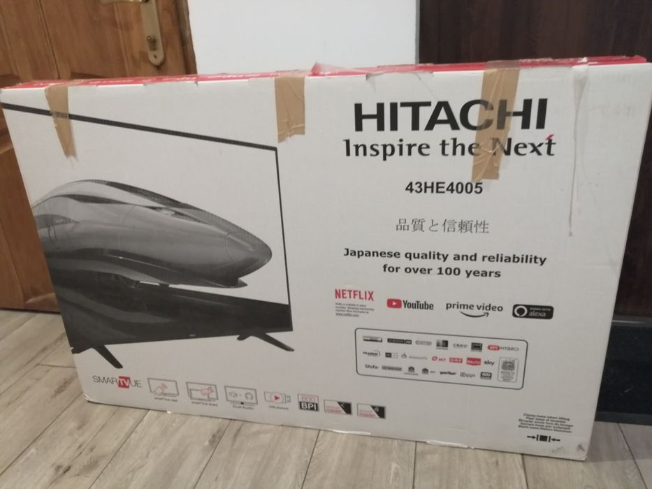 Sprzedam telewizor smart tv HITACHI 43HE4005. Używany 100% sprawny