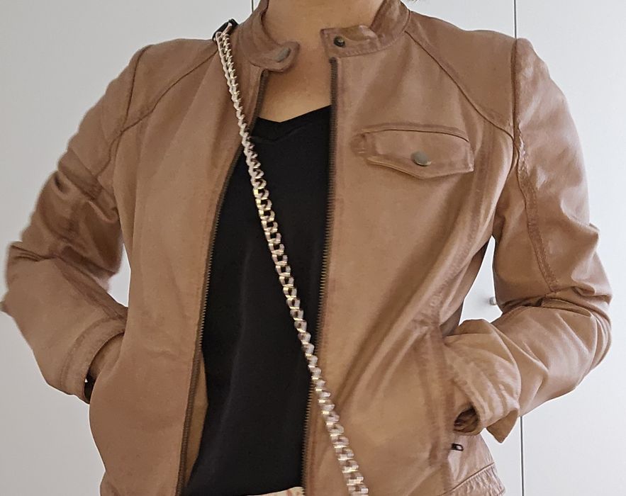 Casaco camel - Marca: Casa das peles - Tamanho  XS