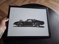 Obraz na ścianę Czarna ramka auto doddge car