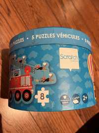 Scratch puzzle pojazdy 2+