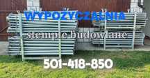Stemple budowlane metalowe - Wypożyczalnia - Dostępne 1200 stempli