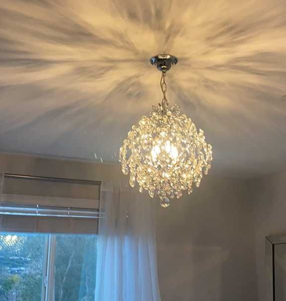 A1A9 Nowoczesny kryształowy żyrandol 3kryształowe abażury sufitowe