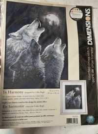 Набор для вышивания нитками Dimentions "В гармонии (волки)" 35203.