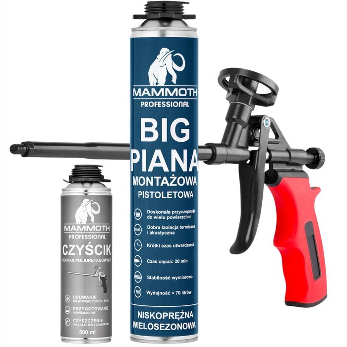 Piany- różne rodzaje, kleje do styropianu, pistolety