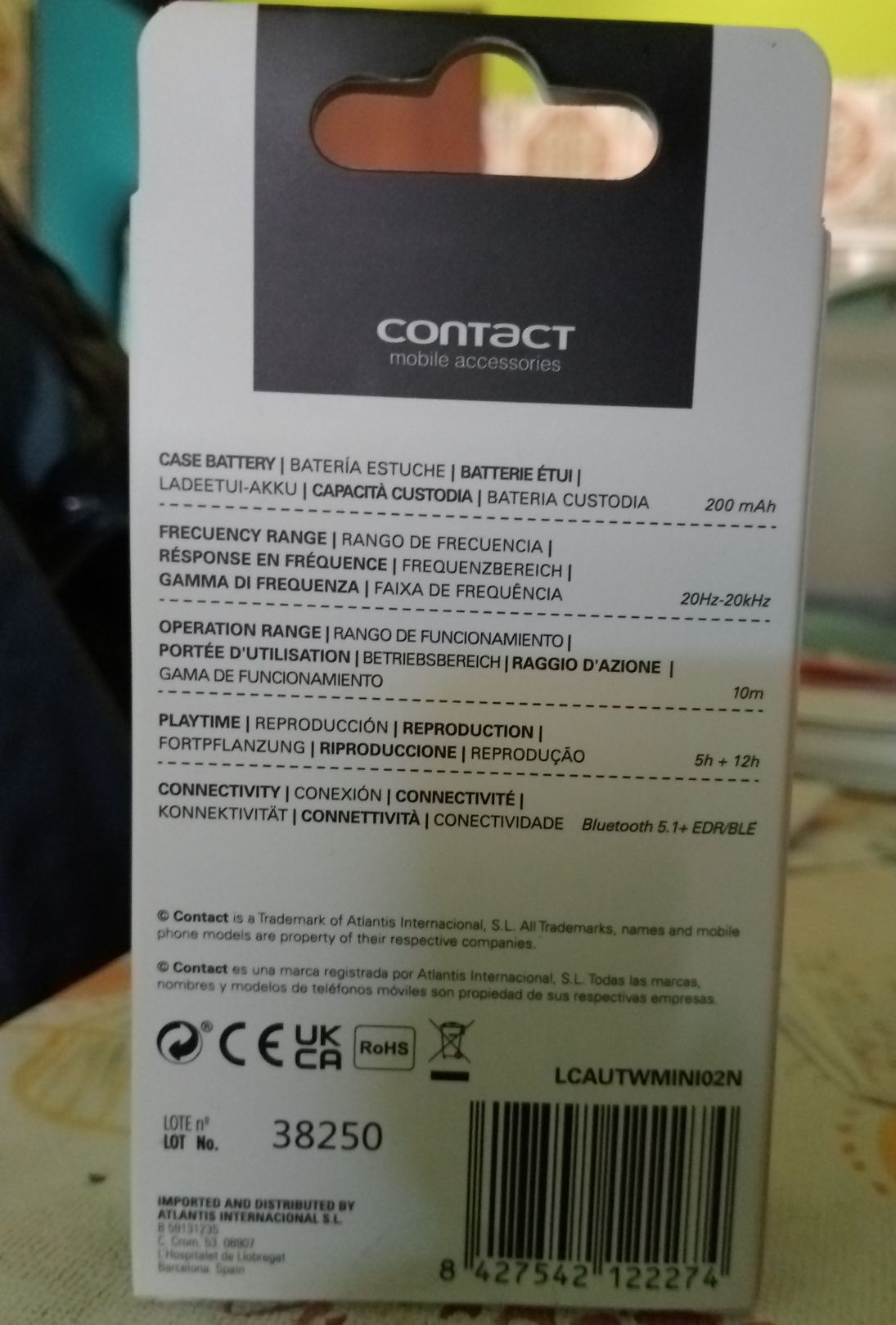 Fones bluetooth 5.1 em caixa salada