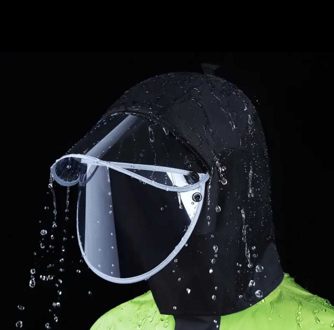 Capa de Chuva [Conjunto] com Viseira Removível Motociclista