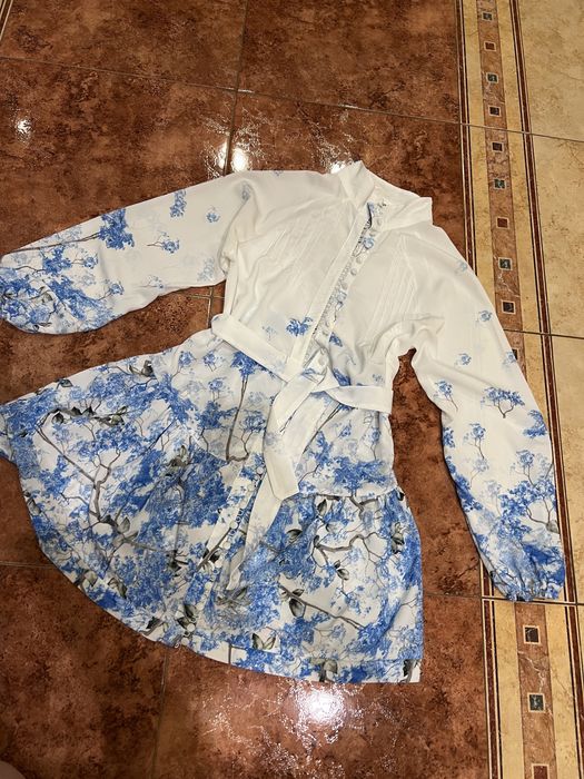 Сукня в блакитний принт