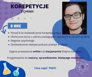 Korepetycje z chemii - szkoła podstawowa, liceum, matura
