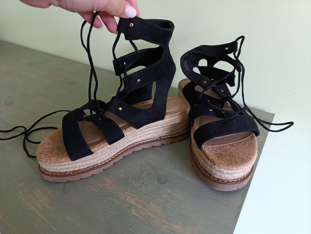 Espadryle buty sznurowane
