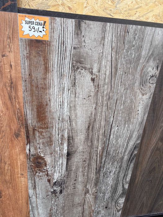 Płytki gres drewno szare z brązem i sękami Płytka gresowa ceramiczna