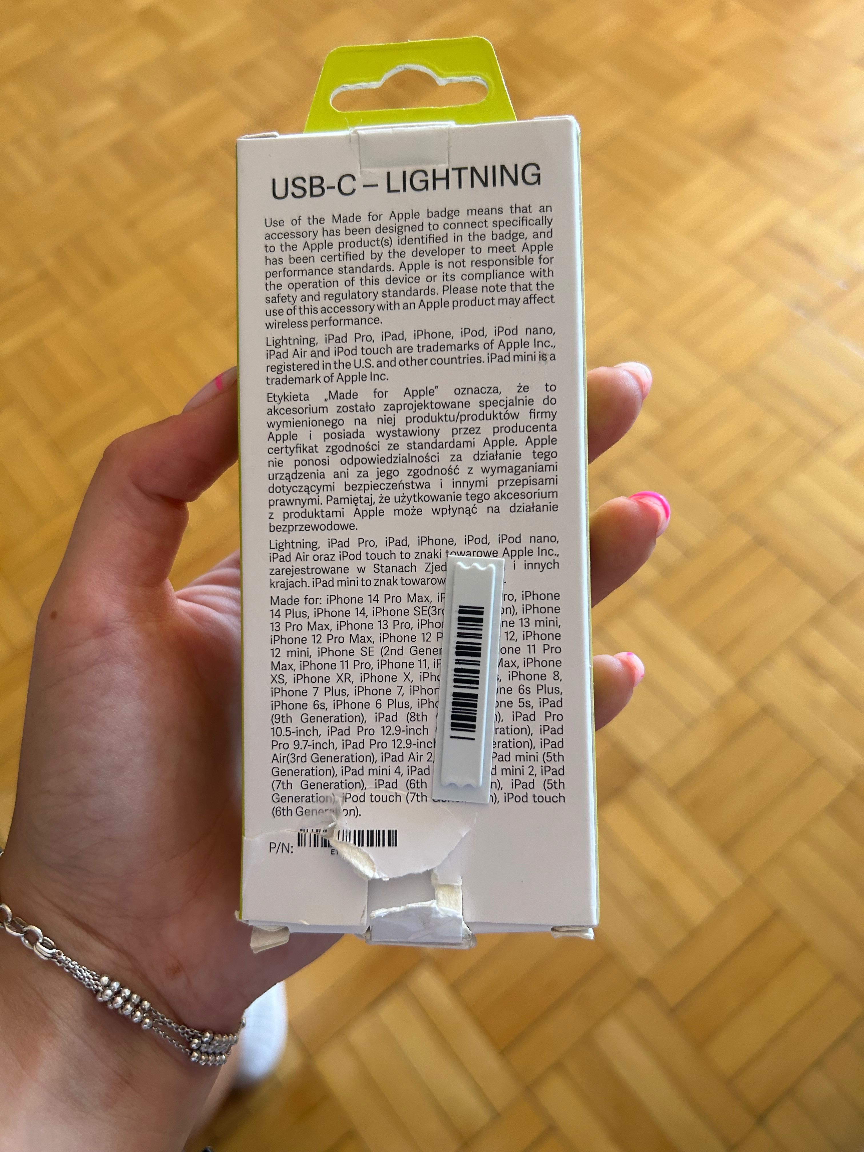 Przejściówka USB C do Lightning