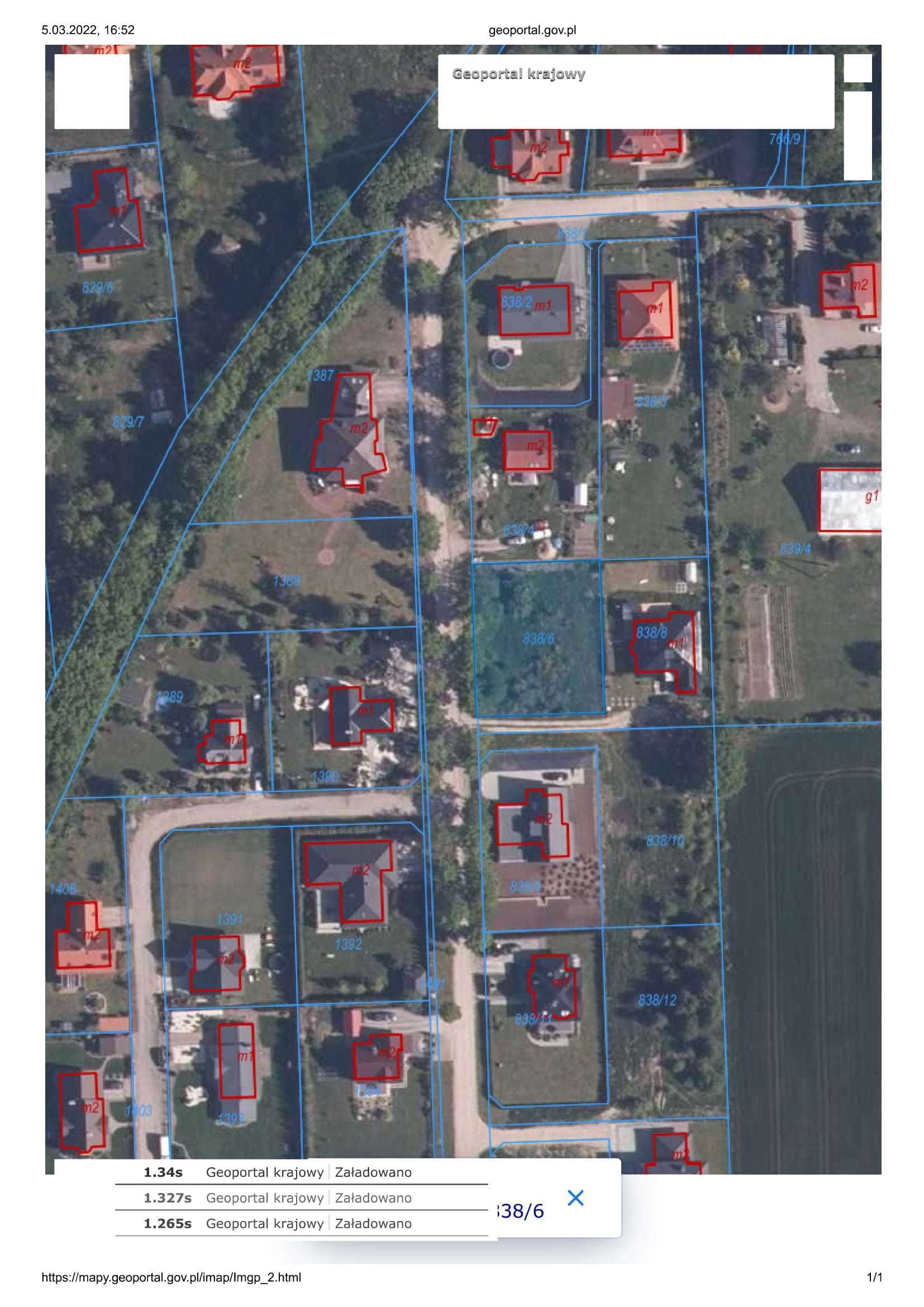 Działka budowlana Kobylnica 1000 m2