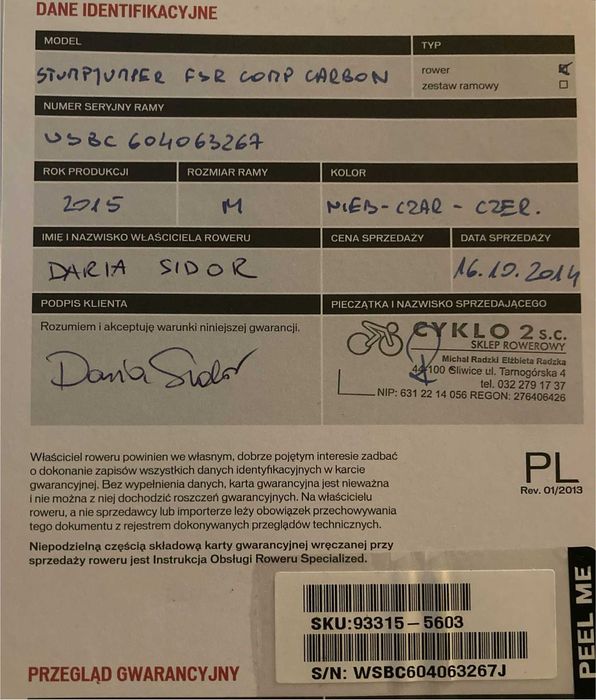 Stumpjumper FSR Comp Carbon 29