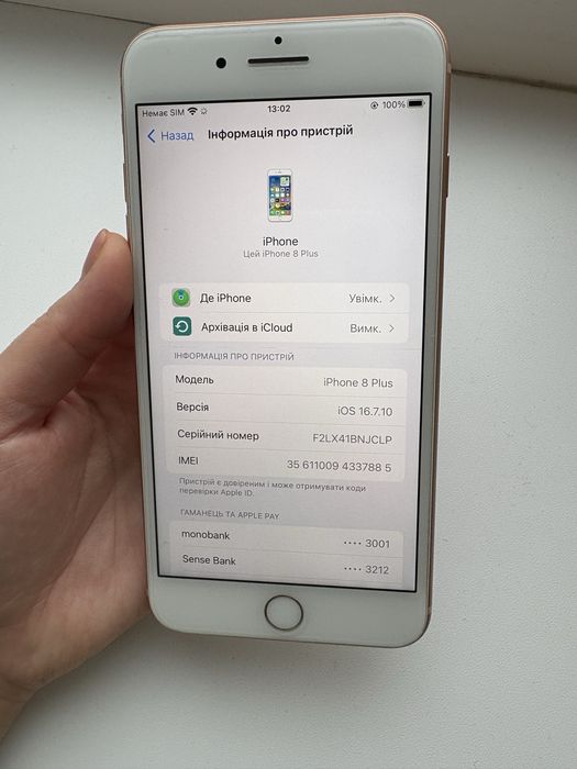 iPhone 8 plus Rose gold 256 gb