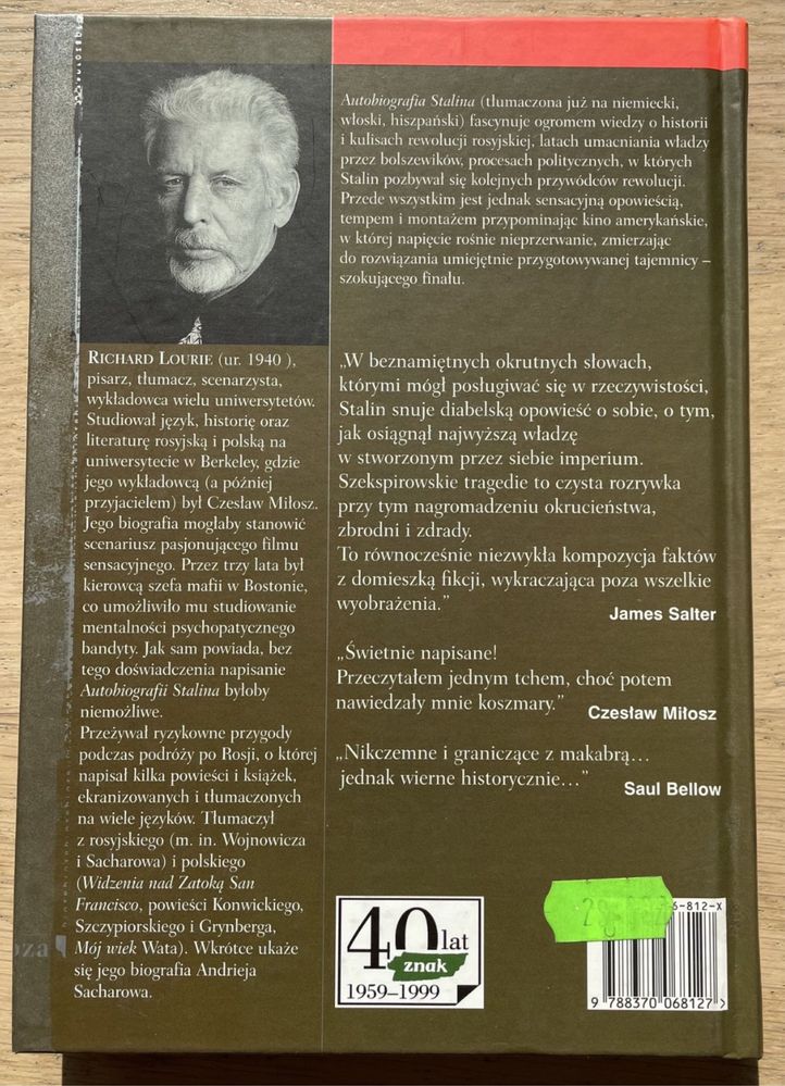 Książka „Autobiografia Stalina”- Richard Lourie