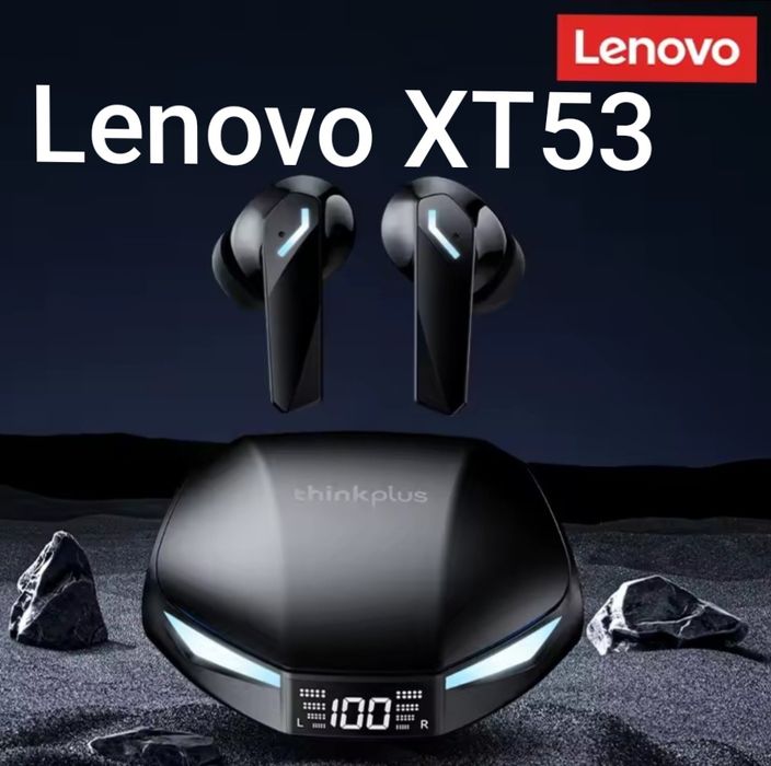 Навушники Lenovo XT53 чорного та білого кольору