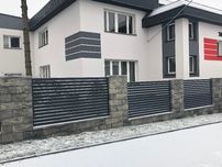 Bloczki modułowe pustaki nowoczesne gładkie ogrodzenie Wro