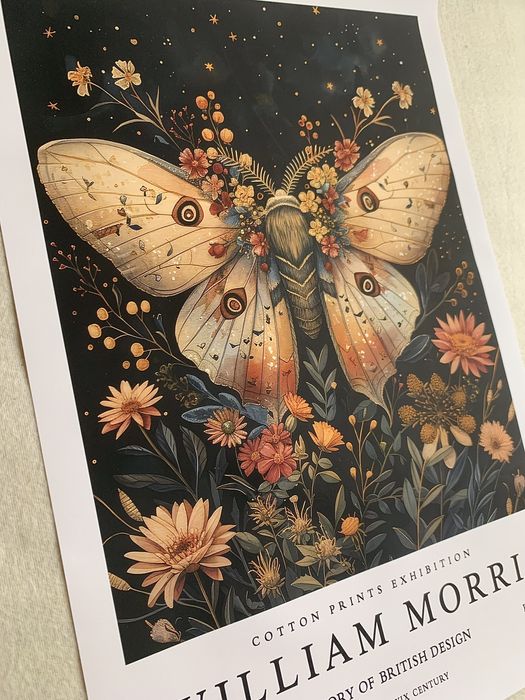 Gobelin na płótnie HD/Obrazek/William Morris/Moth