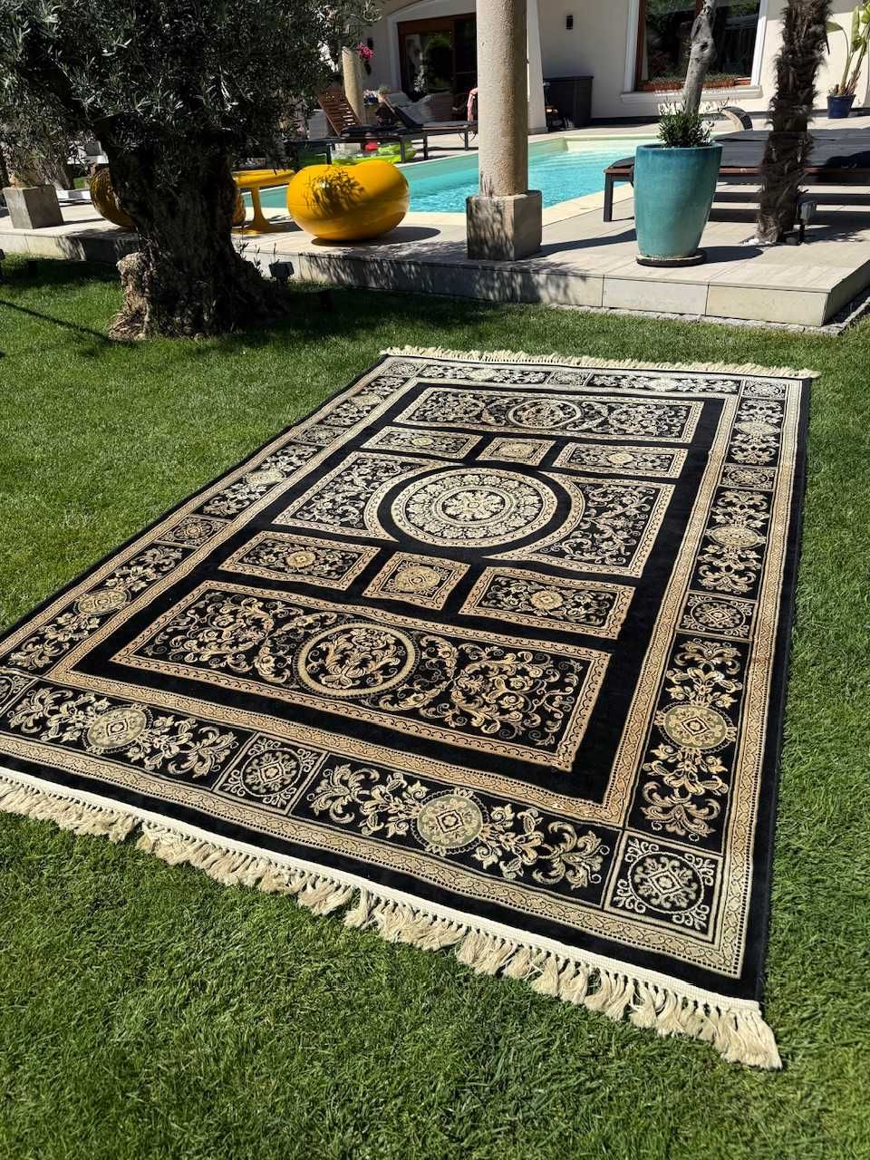 Dywan wzór perski Versace jedwab belgijski Viskoza 300x200 cm