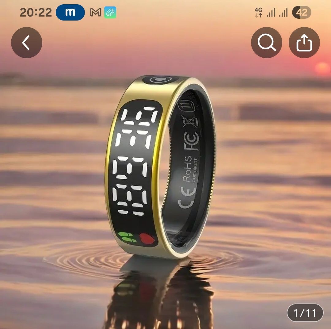 2 Smartrings, control android e fitness, música, etc...