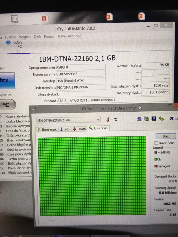 Dysk hdd do laptopa ATA IDE małe pojemnosci 1GB 2,1GB 4,3GB 6 GB