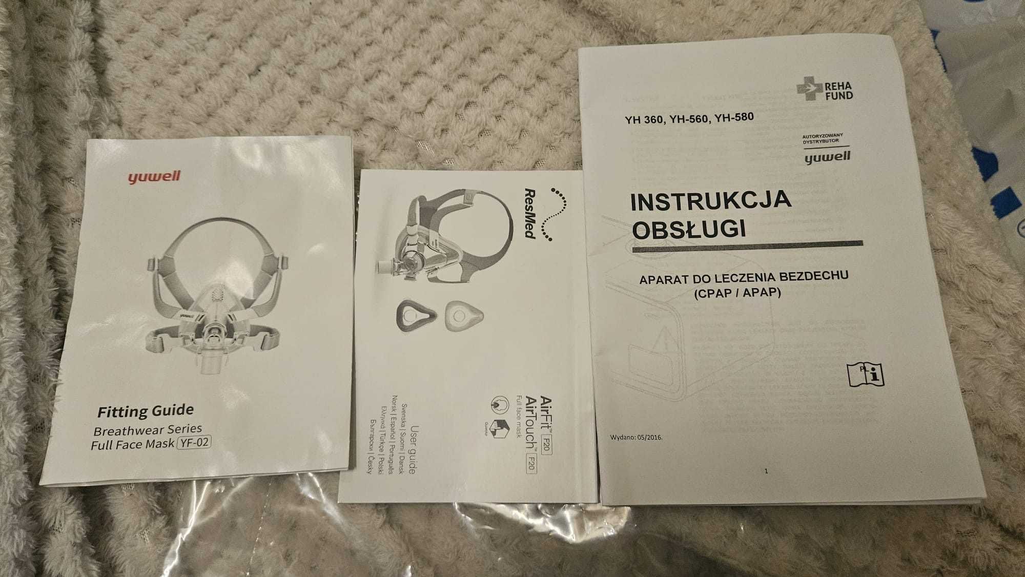 Aparat do bezdechu sennego Yuwell YH-560 AUTO z nawilżaczem